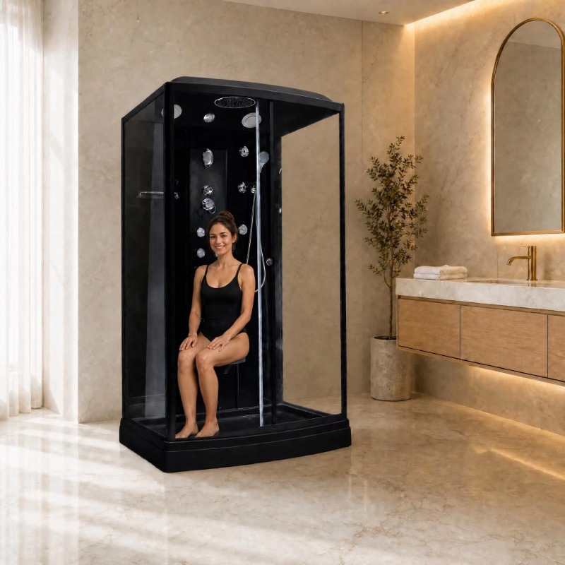 Massage - Cabina de ducha rectangular de acrílico