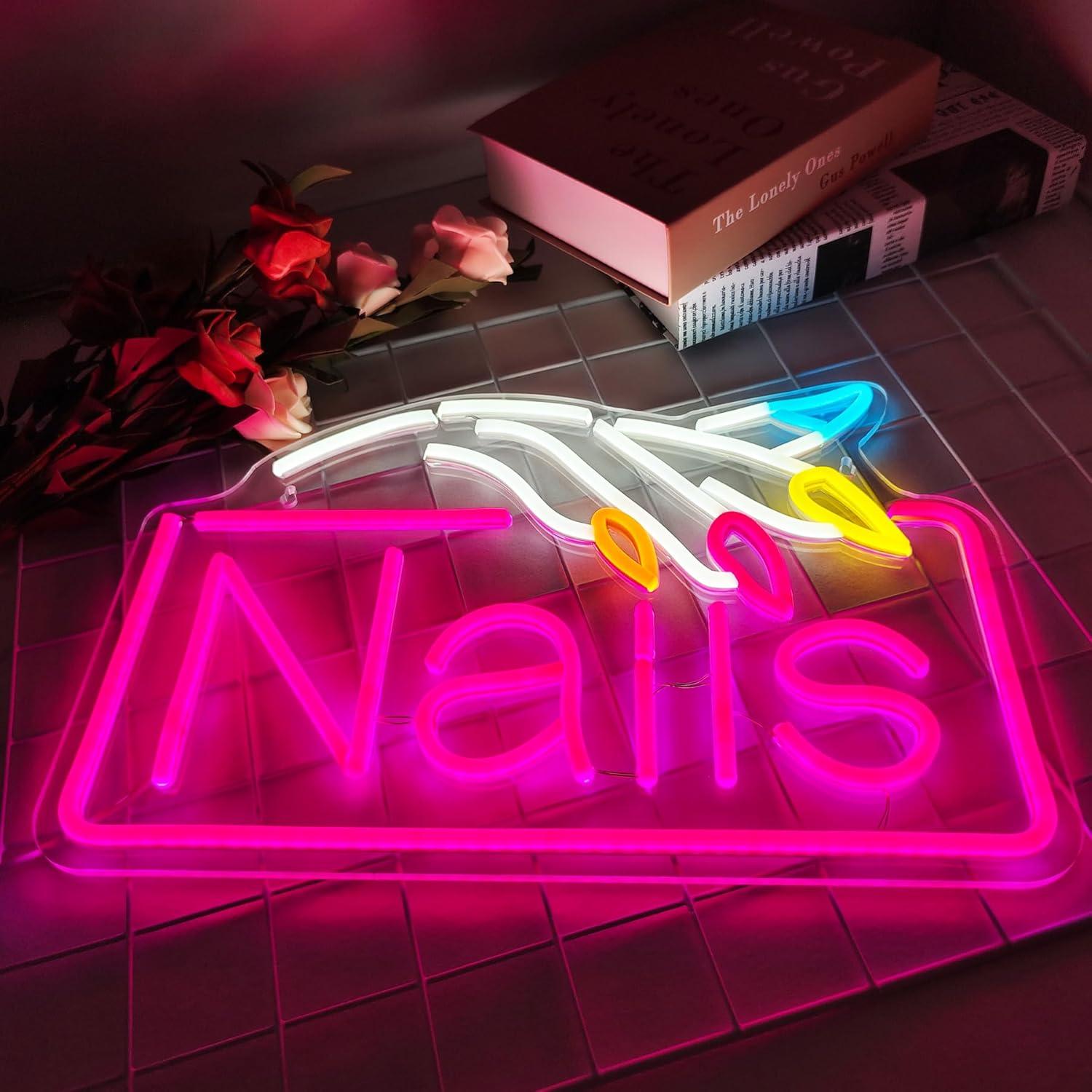 Letrero de neón para uñas, luc - Nail Art reseña y precio