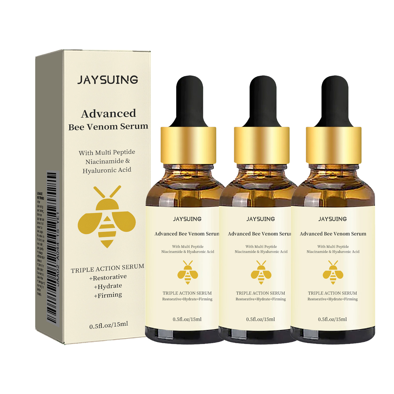 Suero Facial de veneno de abej - Hyaluronic Acid Facial Serum reseña y precio