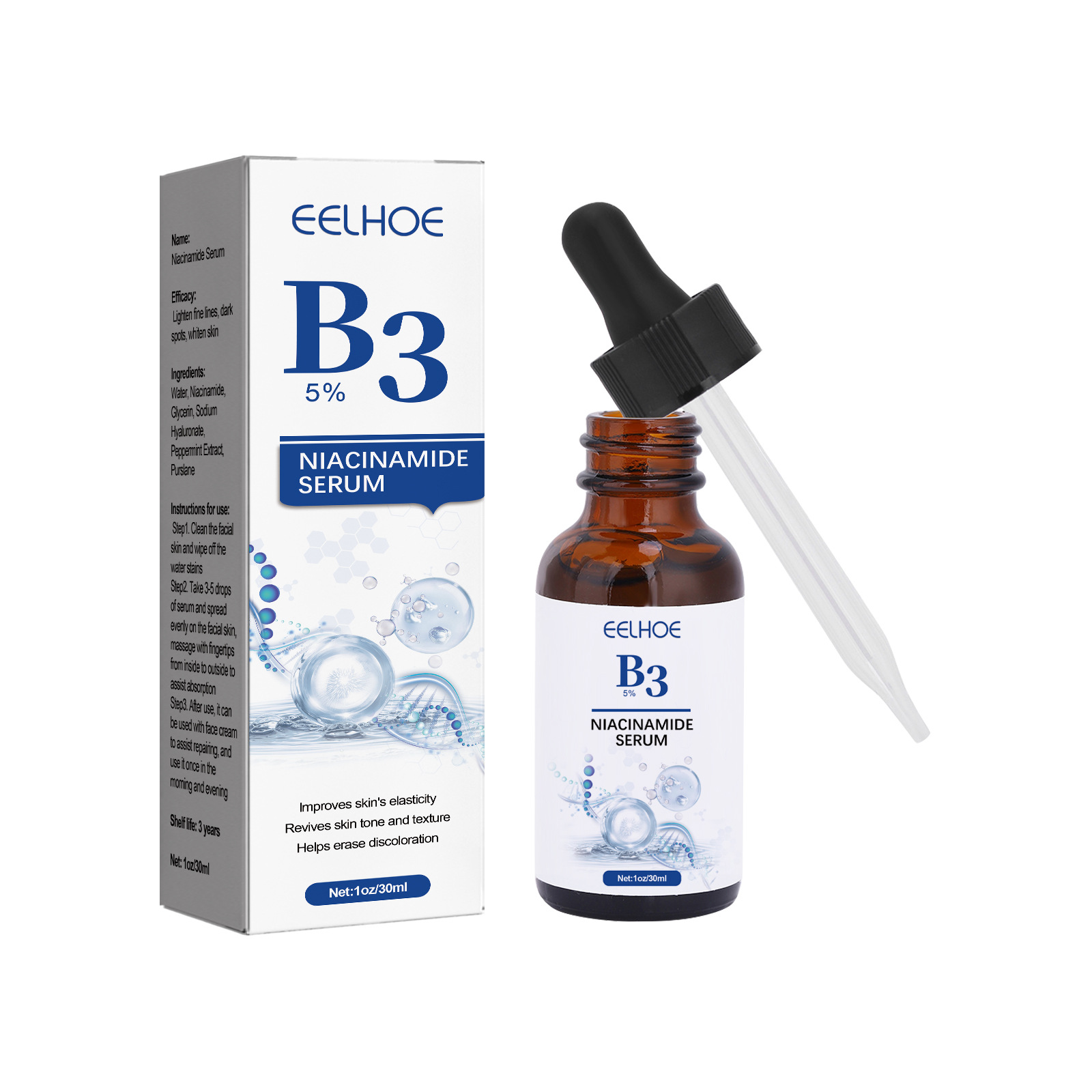 Suero de niacinamida B3, elimi - Niacinamide Pore Shrinking Essence reseña y precio